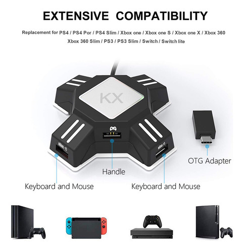 Adaptador De Mouse Convertidor Portátil Teclado Teclado