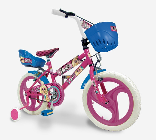 Bicicleta Infantil Barbie Rueda Eva Niños Unibike 1200