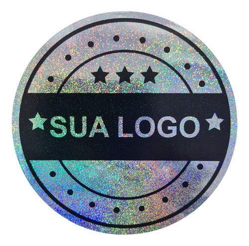 1000 Etiquetas Holográficas Personalizadas Com Sua Logo 3x3