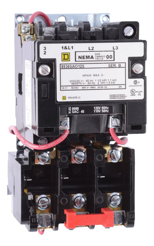 8536sbo1v03 Contactor Motor 18a, 2 Hp At 230 Vac, 5 Ka Sccr