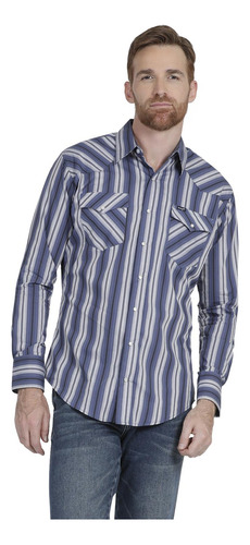 Camisa Vaquera Hombre Wrangler Regular Fit Manga Larga 879