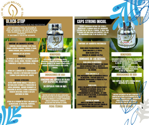 Blackstop + Capsstrong Inicial S&b | Remueve Apetito + Talla
