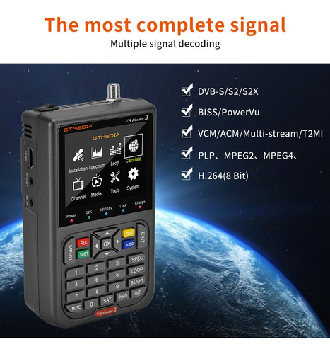 Kit Completo De Medidor Satelital Profesional Con Accesorios