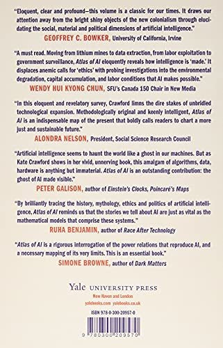 Atlas Of Ai Power, Politics, And The Planetary Costs Of Art, De Crawford, Kate. Editorial Yale University Press, Tapa Dura En Inglés, 2021