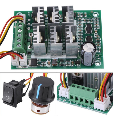 Dc 5v-36v 15a Trifásico Motor Brushless Control De Velocida