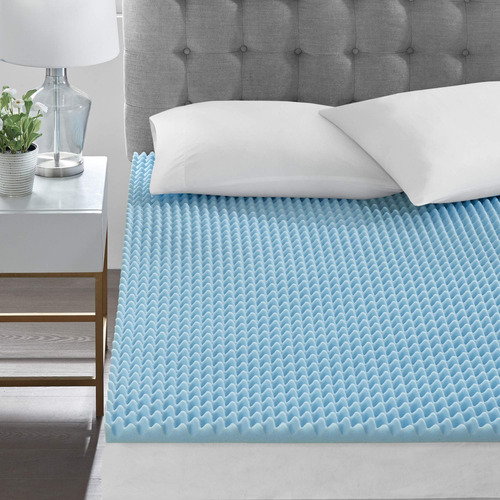 Sleep Philosophy Cubrecolchón De Espuma Viscoelástica Con Ge