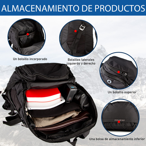 Mochila Impermeable Jelloo Para Hombre De Viaje Y Camping