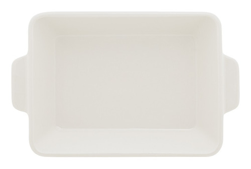 Refratário Porcelana Com Alça Basic Branco 28x16,5 Cm Lyor