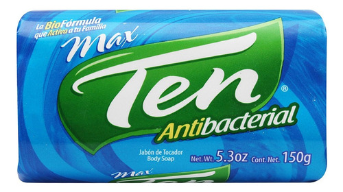 Jabon Tocador  Fragancia Antibacterial/aqua 100 Gr Max Ten