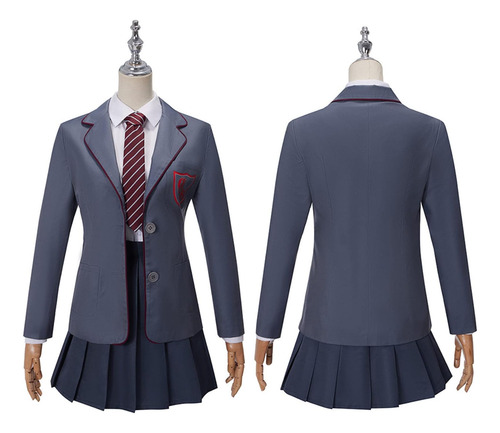 Matilda El Musical Cosplay Disfraz Gris Colegiala Vestido Un