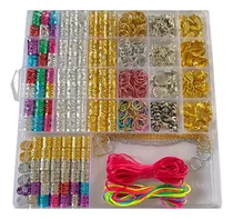 Comprar Kit Trancista Anéis +pingentes +argolas+fio De Seda Completo