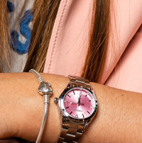 #1 Reloj Petit Diamond Dama Mujer Ctra Agua Acero Inoxidable