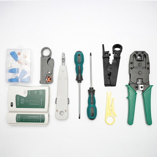 Kit De Ferramentas De Rede Ethernet De 14 Unidades Com Crimp