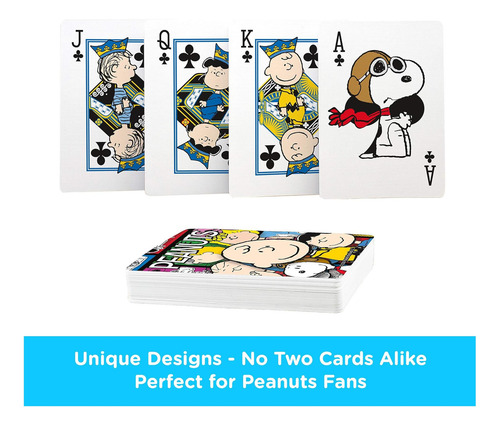 Aquarius Peanuts Playly Cards Cast Deck Para Seus Jogos E