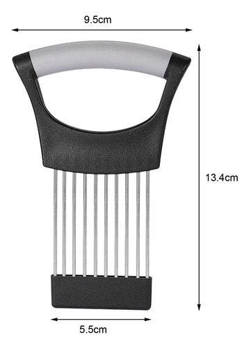 2 Soporte Para Cebolla Para Rebanar De Cebolla Negro Y Gris