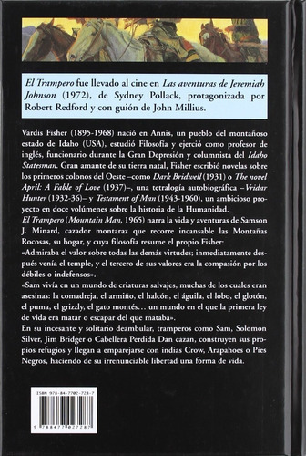 El Trampero, De Vardis Fisher., Vol. Único. Editorial Valdemar, Tapa Dura En Español, 2012