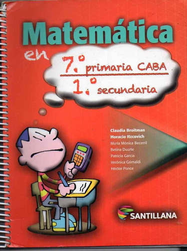 Matemática En 7 - 1º - Ed. Santillana Usado  