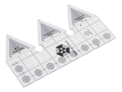 Regla De Doble Tira Ruler Grids, 45/60/90 Grados, Transparen