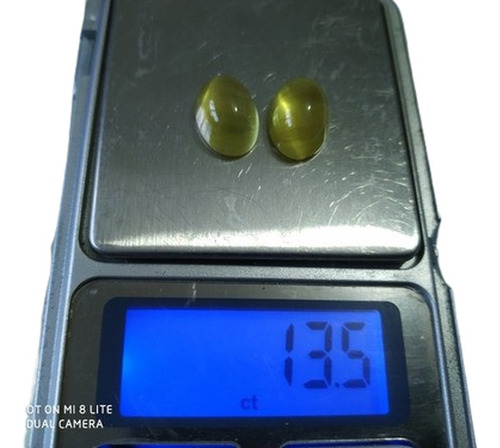 Berilo Natural Extra Em Oval Com 13,5 Ct. Amarelo