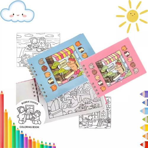 Kit Livro Colorir Bobbie Goods + Canetinhas Touch 120 Cores
