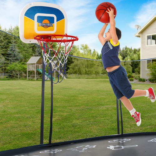 Aro De Baloncesto Para Cama Elástica Con Bomba Y 2 Mini Bola