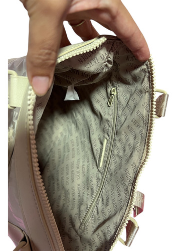 Mochila De Dama Steve Madden Beige Beige Liso/ Monogramq
