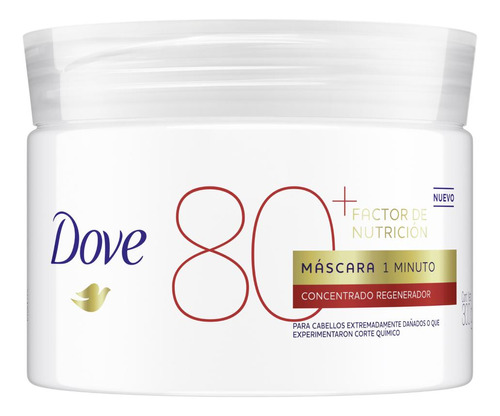 Máscara Dove 1 Minuto Factor Nutrición 80+ 300g