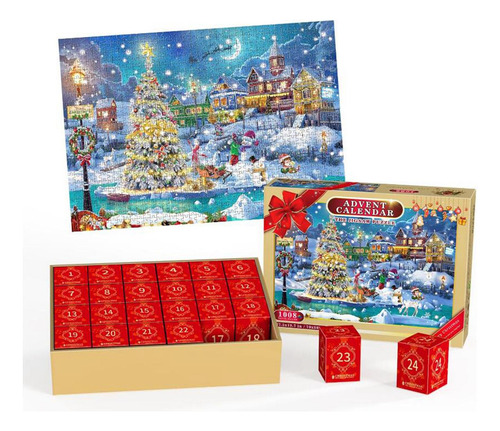 Rompecabezas Navideño Calendario De Adviento Juego De