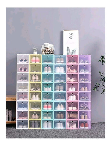 Imagen 5 de 9 de Zapateras Cajas Organizadoras De Zapatos Apilables 6 Pares