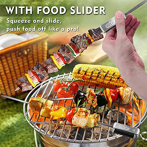 Grillart Brochetas Para Asar A La Parrilla, Brochetas De Met