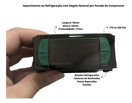 Controlador Temperatura Full Gauge Mt-512e 2hp