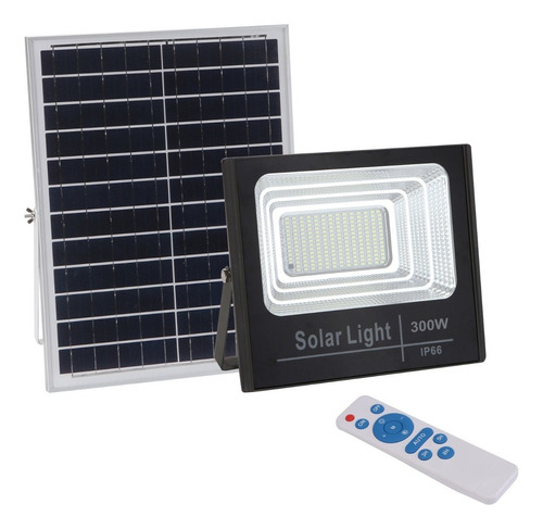 Lampara Foco Solar 194 Led 300w + Panel Solar Control Remoto