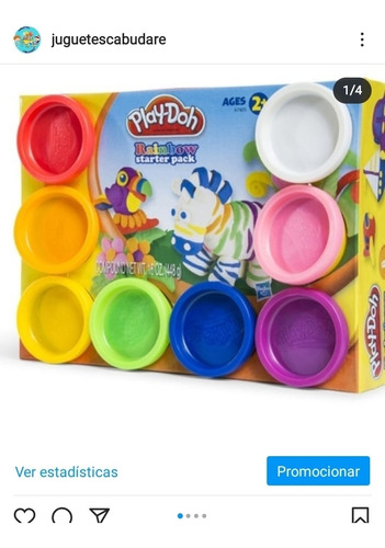 Imagen 1 de 4 de Play Doh En 8 Colores Surtidos.