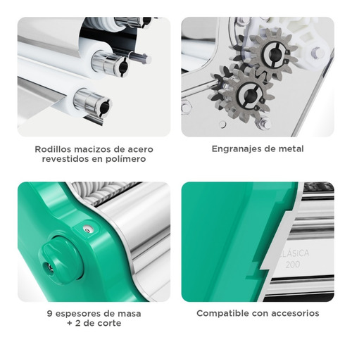 Imagen 4 de 10 de Pastalinda Máquina Clásica 200 Verde