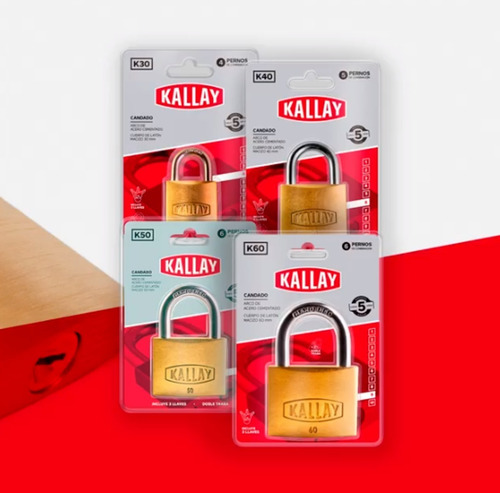 Candado Kallay De 40 Mm Cuerpo Laton Macizo