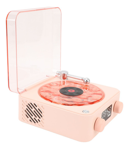 S Alto-falante Portátil Vintage Record Player 4 Modos Sem