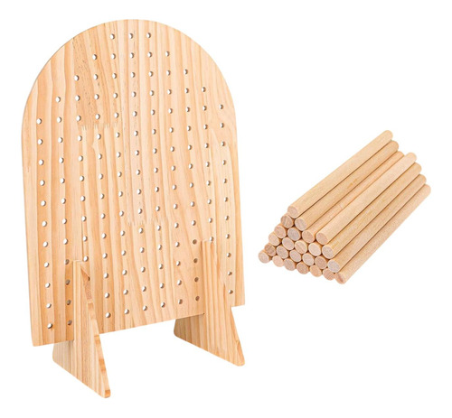 Soporte De Exhibición De Tablero Perforado De Madera