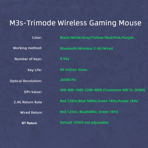 Ordenador Portátil Mice Gamer Con Indicador Óptico Para Sens