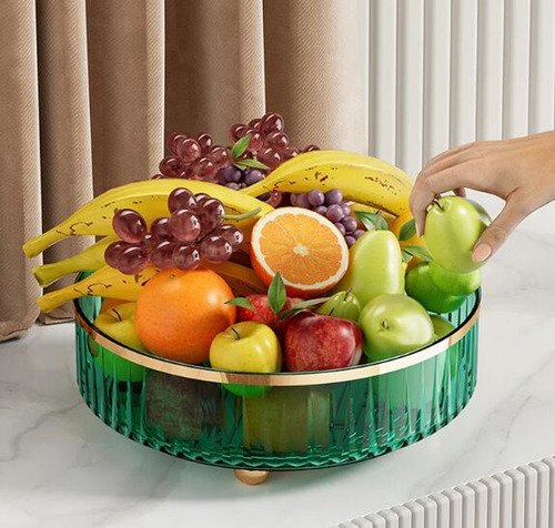Kit 2: Bandeja De Vidro De Perfume Em Forma De Vintage Para
