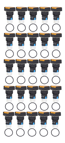 Botão De Travamento Automático, 25 Peças, Quadrados, Abs, La
