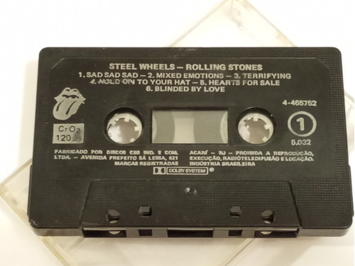 Rolling Stones Cassette Original Steel Wheels (sin Caratula)