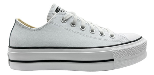 Tenis Converse Dama 100% Piel Plataforma Chuck  Con Cordones