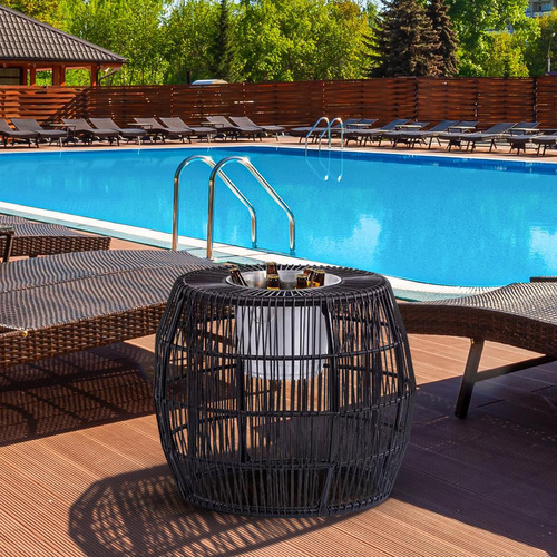 Mesa modelo Acapulco con cubitera para piscina exterior