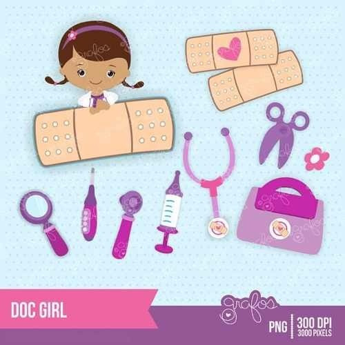 Kit Imprimible Doctora Juguetes 3 Imagenes Clipart