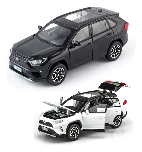 Fwefww Toyota Rav4 Miniatura Metal Coche Con Luces Y Sonido