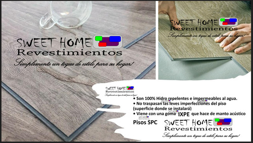Piso Vinilico Click 5mm Listón Pvc Similmadera X M2