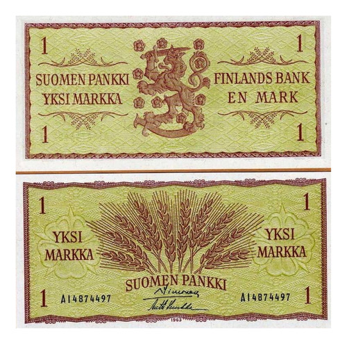 Finlandia - 1 Marco - Año 1963