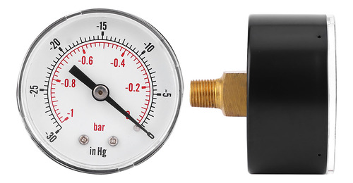 Vacuómetro De Agua 50 Mm 1/8 Bspt Con Conexión Trasera, -10