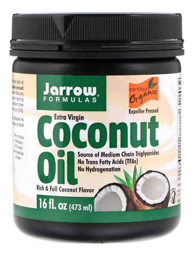 Jarrow Formulas Aceite De Coco Orgánico Extra Virgen 473 G