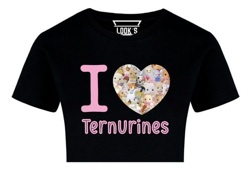 Playera O Crop Top I Love Ternurines Cute
